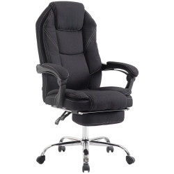 Chaise de bureau Castle, tissu noir