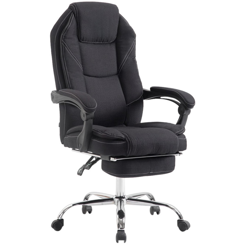 Chaise de bureau Castle, tissu noir