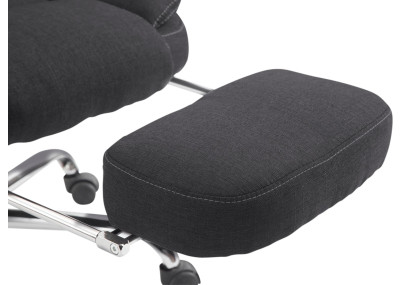 Chaise de bureau Castle, tissu noir