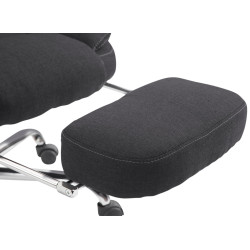 Chaise de bureau Castle, tissu noir