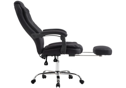 Chaise de bureau Castle, tissu noir