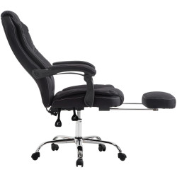 Chaise de bureau Castle, tissu noir