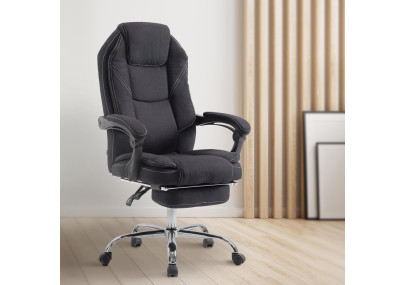 Chaise de bureau Castle, tissu noir