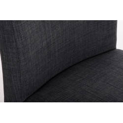 Tabouret de bar en tissu Paros gris foncé