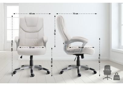 Chaise de bureau Texas V2 blanche