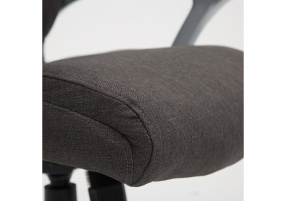 Chaise de bureau Texas V2 en tissu gris fonc?