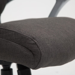 Chaise de bureau Texas V2 en tissu gris fonc?