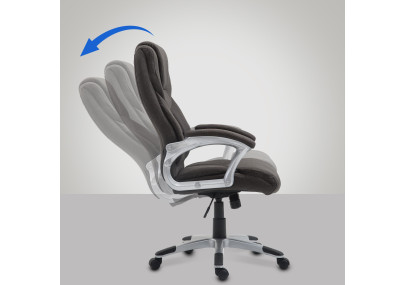 Chaise de bureau Texas V2 en tissu gris foncé