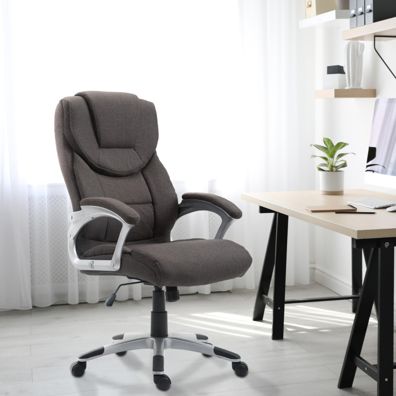 Chaise de bureau Texas V2 en tissu gris foncé
