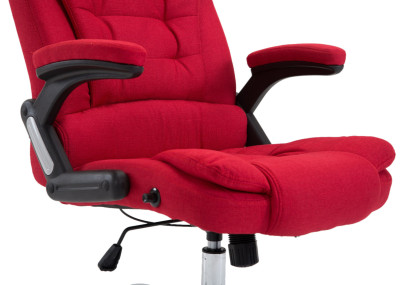 Chaise de bureau Thor, tissu rouge