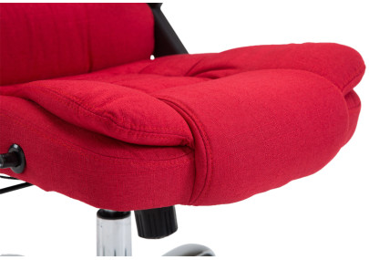 Chaise de bureau Thor, tissu rouge