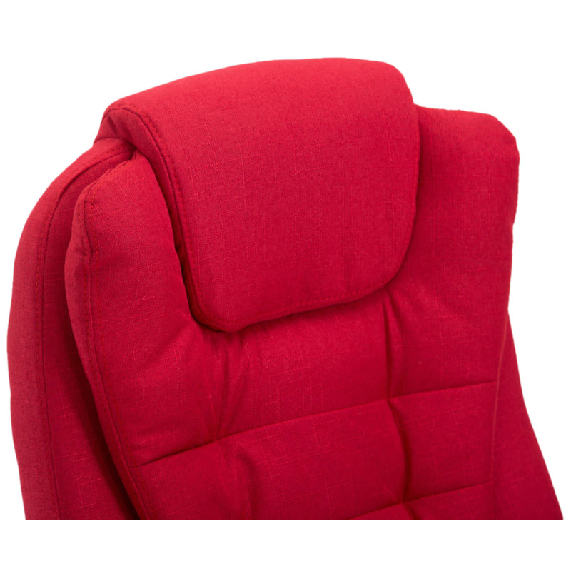 Chaise de bureau Thor, tissu rouge