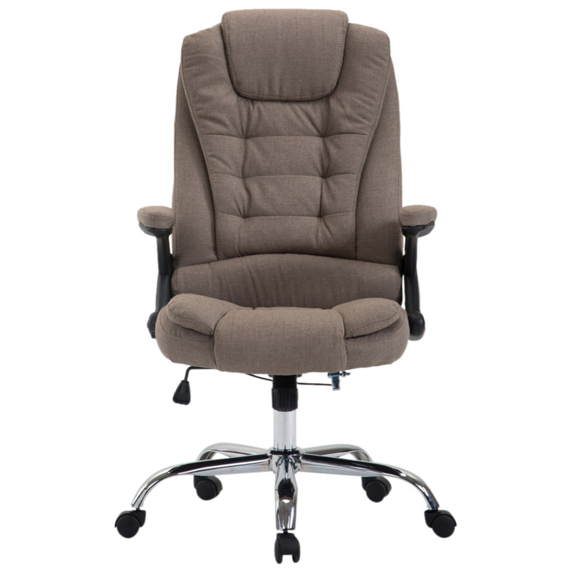 Chaise de bureau Thor, tissu taupe