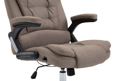 Chaise de bureau Thor, tissu taupe