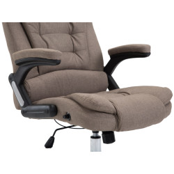 Chaise de bureau Thor, tissu taupe