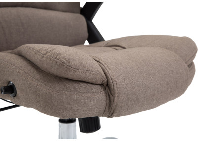 Chaise de bureau Thor, tissu taupe