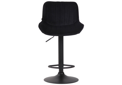 Set di 2 sgabelli da bar Lentini Velvet nero,nero