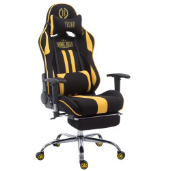 Silla Racing XL LIMIT V2 en Tela con/sin reposapiés Negro/amarillo,Con reposapiés