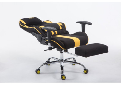 Silla Racing XL LIMIT V2 en Tela con/sin reposapiés Negro/amarillo,Con reposapiés