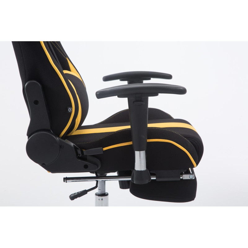 Silla Racing XL LIMIT V2 en Tela con/sin reposapiés Negro/amarillo,Con reposapiés