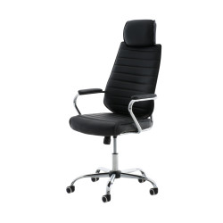 Chaise de bureau Rako V2, noire