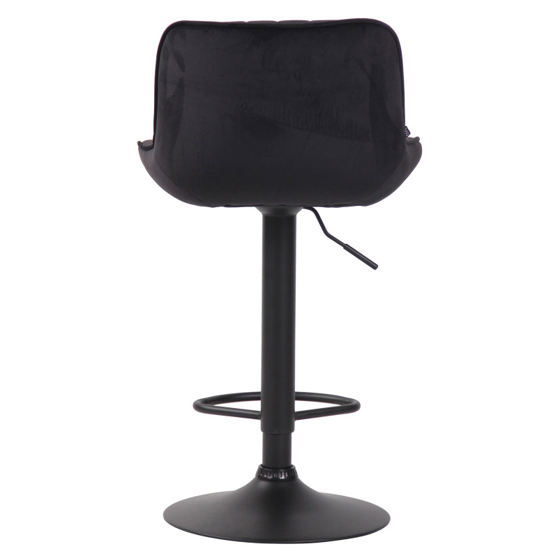Lot de 2 tabourets de bar Lentini en velours noir noir