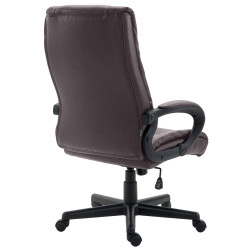 Fauteuil de bureau XL Sparta en similicuir marron