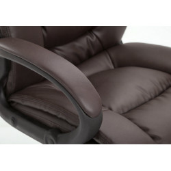 Fauteuil de bureau XL Sparta en similicuir marron