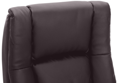 Fauteuil de bureau XL Sparta en similicuir marron