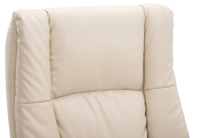 Fauteuil de bureau XL Sparta en similicuir cr?me