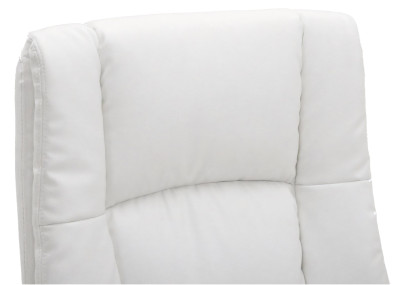 Fauteuil de bureau XL Sparta en similicuir blanc