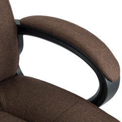 Chaise de bureau XL Sparta en tissu marron