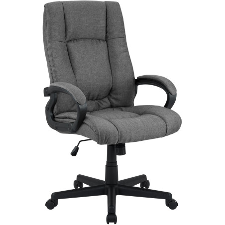 Fauteuil de bureau XL Sparta en tissu gris fonc?