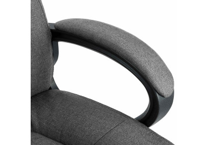 Fauteuil de bureau XL Sparta en tissu gris fonc?