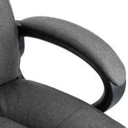 Fauteuil de bureau XL Sparta en tissu gris fonc?