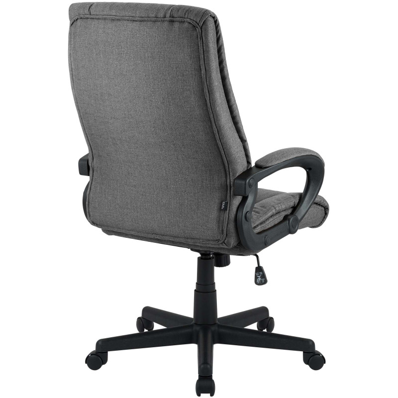 Fauteuil de bureau XL Sparta en tissu gris foncé