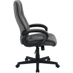Fauteuil de bureau XL Sparta en tissu gris foncé