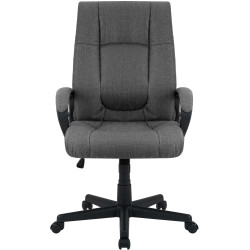 Fauteuil de bureau XL Sparta en tissu gris foncé