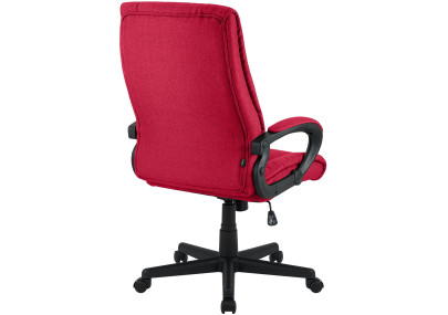 Chaise de bureau XL Sparta en tissu rouge