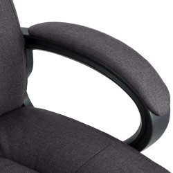 Fauteuil de bureau XL Sparta en tissu noir