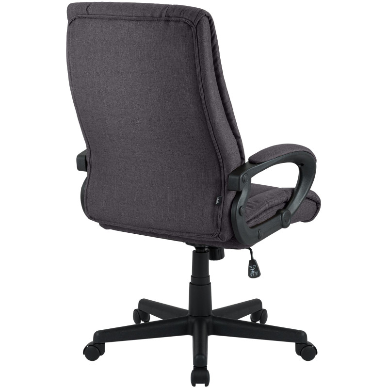 Fauteuil de bureau XL Sparta en tissu noir