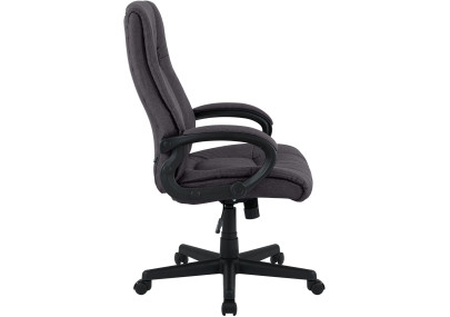 Fauteuil de bureau XL Sparta en tissu noir