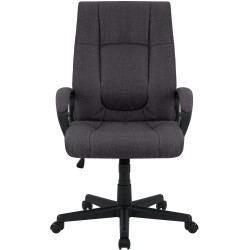 Fauteuil de bureau XL Sparta en tissu noir