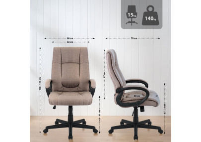 Bürostuhl XL Sparta Stoff