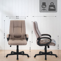 Bürostuhl XL Sparta Stoff