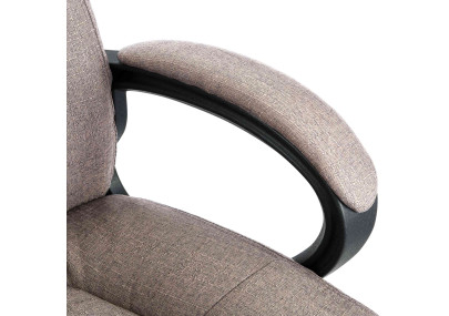 Chaise de bureau XL Sparta en tissu taupe
