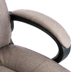 Chaise de bureau XL Sparta en tissu taupe