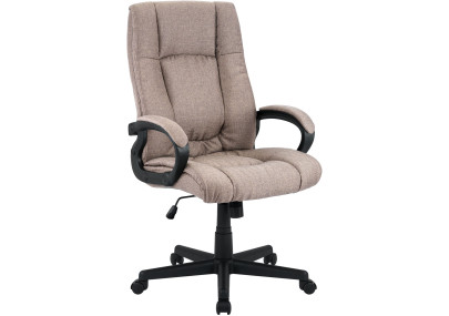 Chaise de bureau XL Sparta en tissu taupe