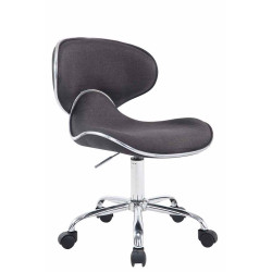 Tabouret de travail Las Vegas V2, tissu gris foncé