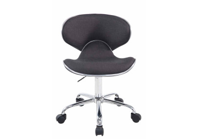 Tabouret de travail Las Vegas V2, tissu gris foncé